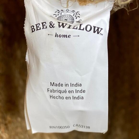 BEE & WILLOW HOME Natural Tan Rattan Purse Tote Beach Bag Women's Sz OS Bohemian - Picture 4 of 7